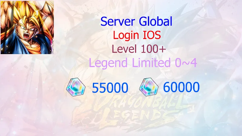 Reroll Account Dragon Ball Legends [Global][IOS]