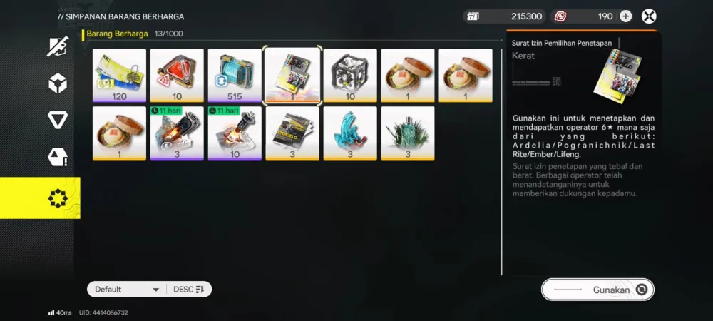 Asia | Lvl 2-Starter 2 Limited + 6 Weapon Standart [ Tatang+ Rossi ]