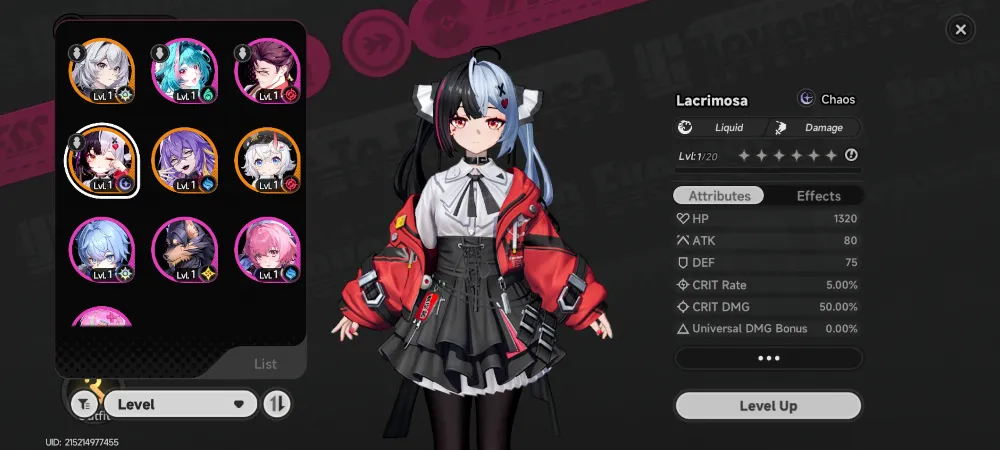 Starter lv. 3 SEA Lacrimosa A1
