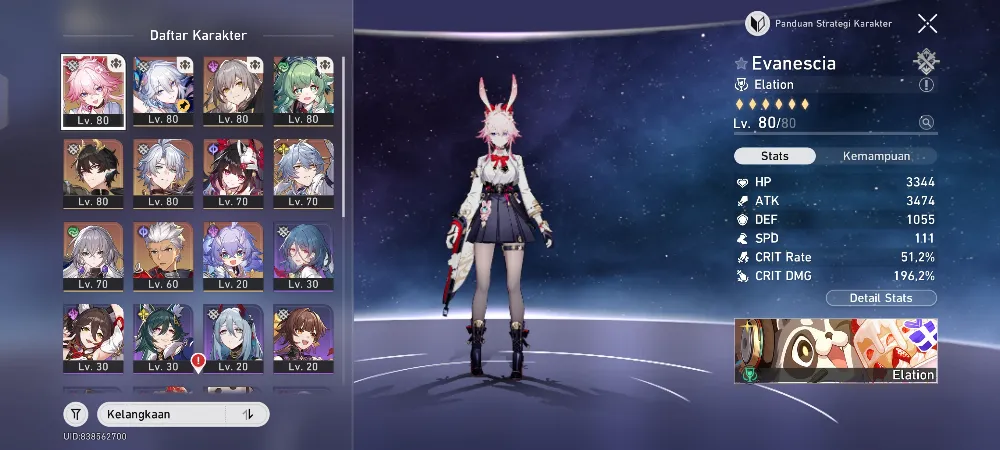 Asia midgame phainon E1 sign + team eva