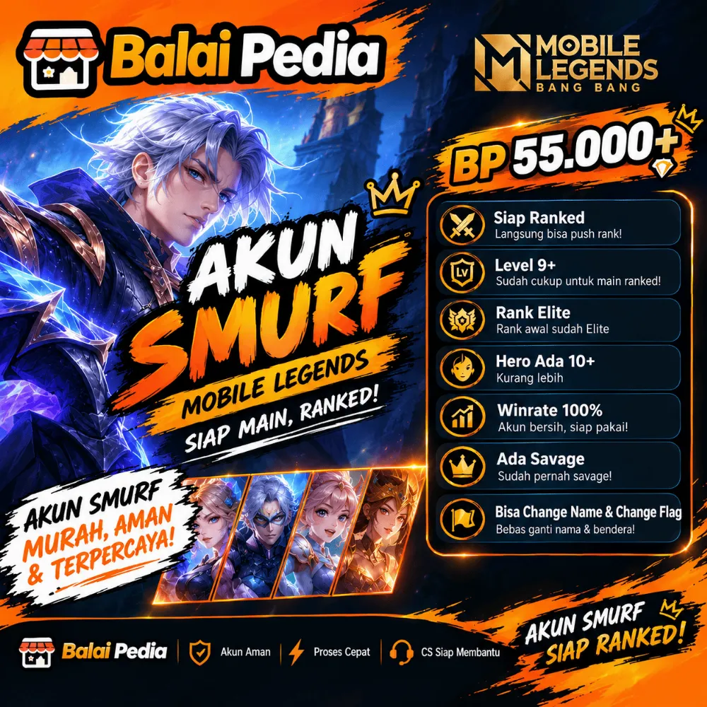 Akun Smurf BP 55.000 Siap Ranked