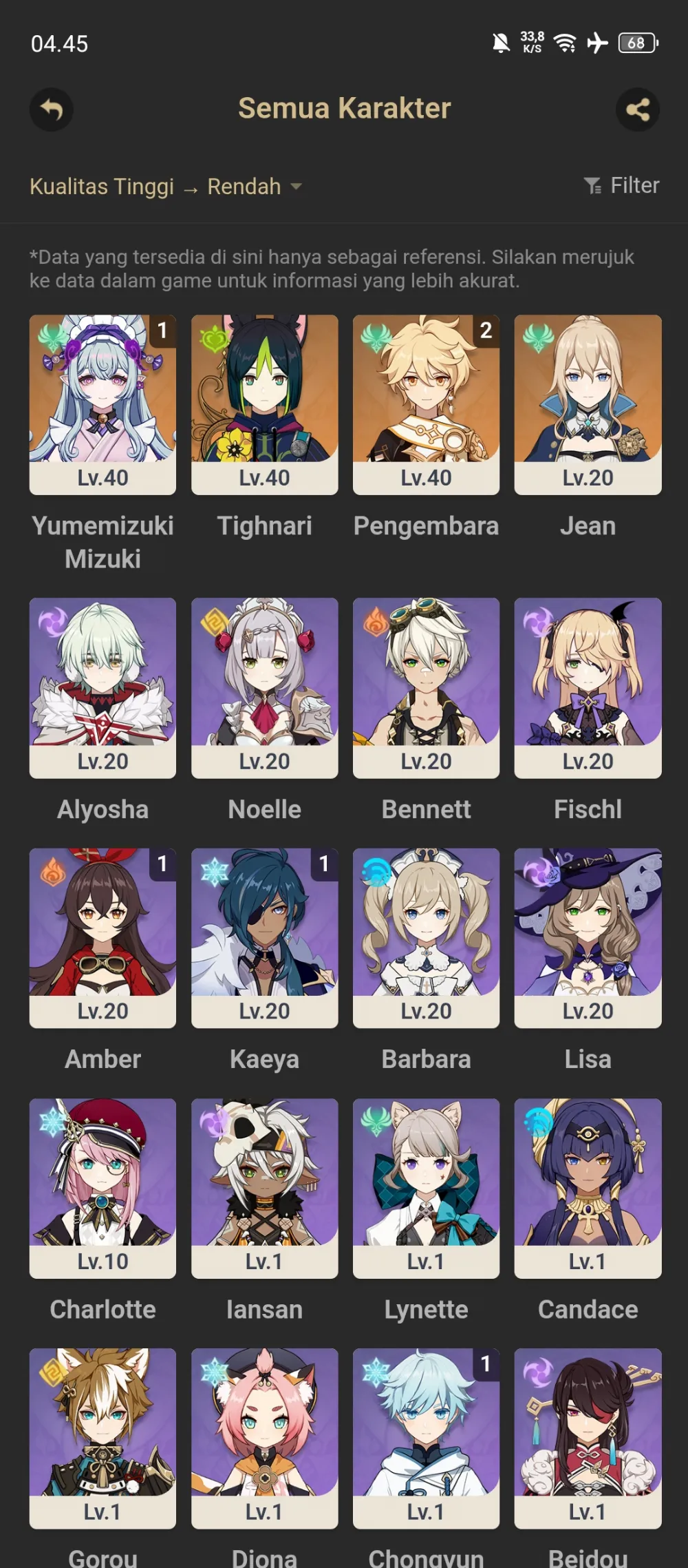 ASIA RATE ON AR23