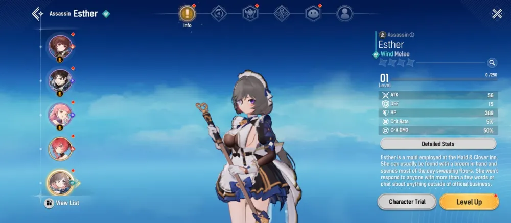 starter lvl 1 esther + flare +  log google first owner