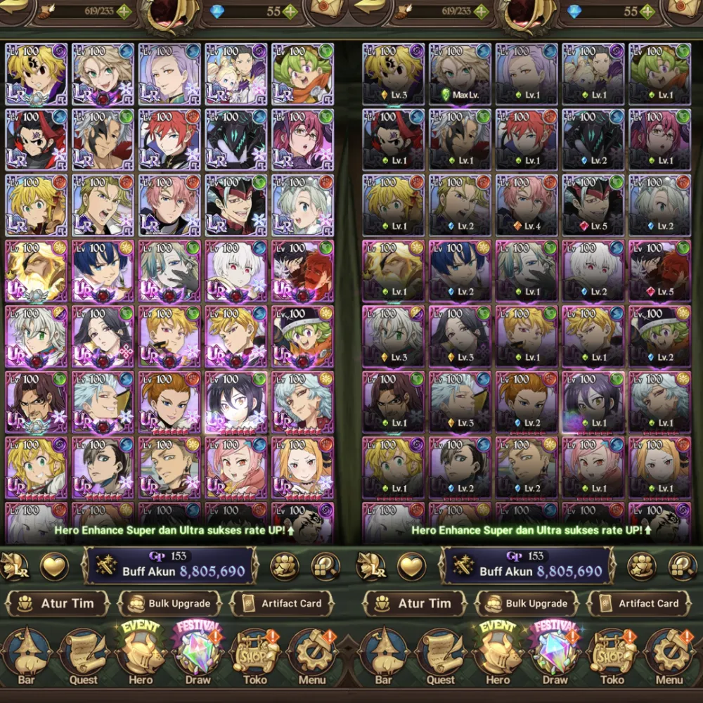 Asia End Game | Cc 8,8M | 15Lr 18Ur 11Collab | Story End | CODE ONLY