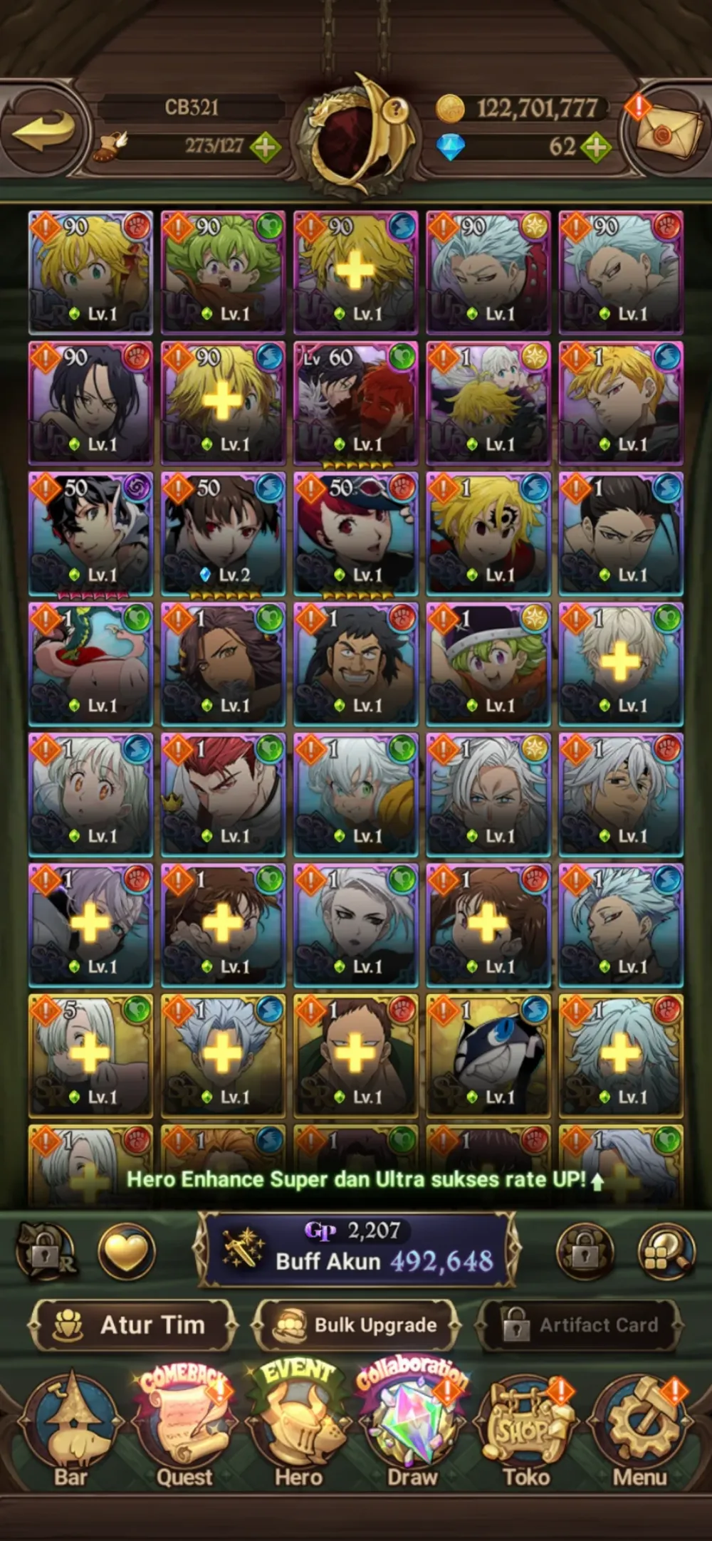 ASIA STARTER 💎62 | Menor + Full Persona With Holy Relic | Code Only