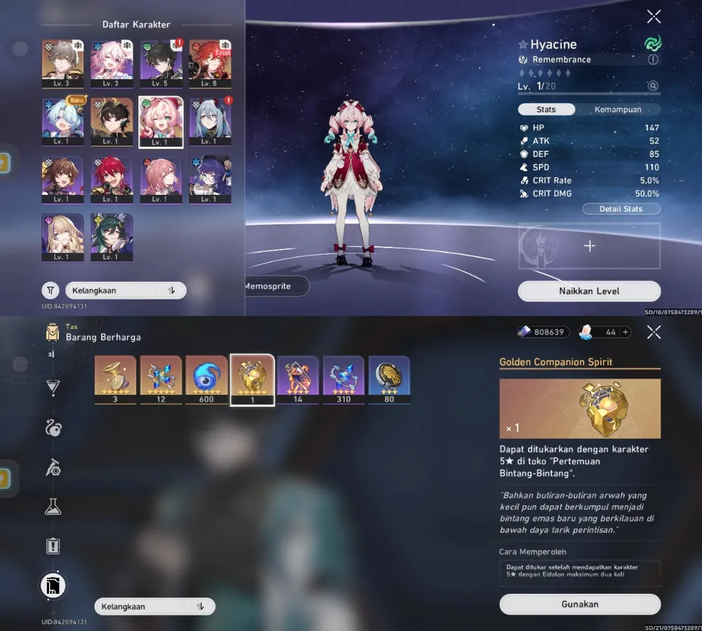 Starter Hyachine + 1 golden companion