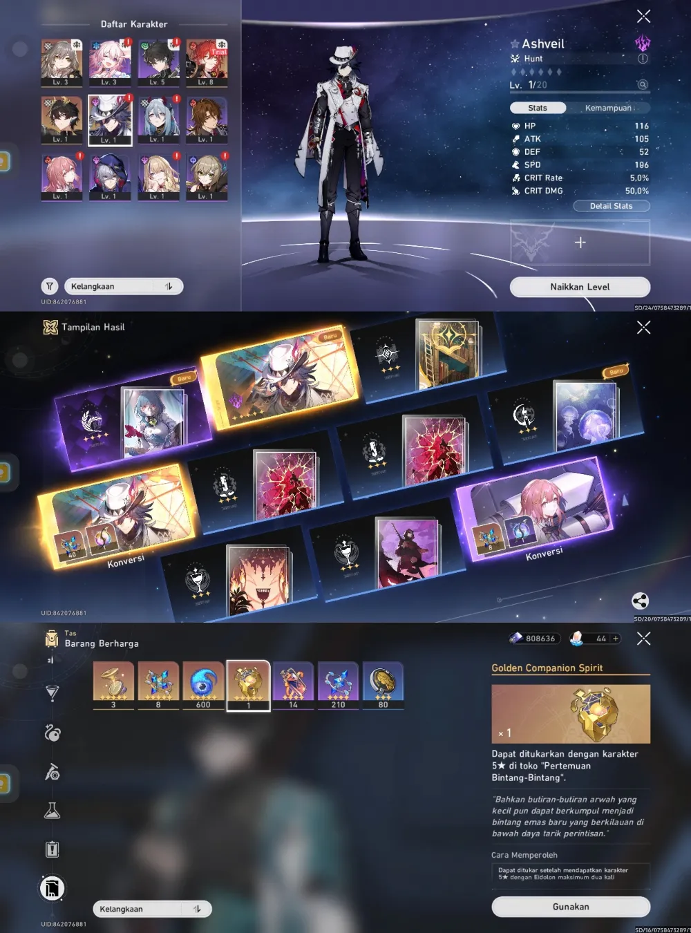 Starter Ashveil E1 + 1 golden companion