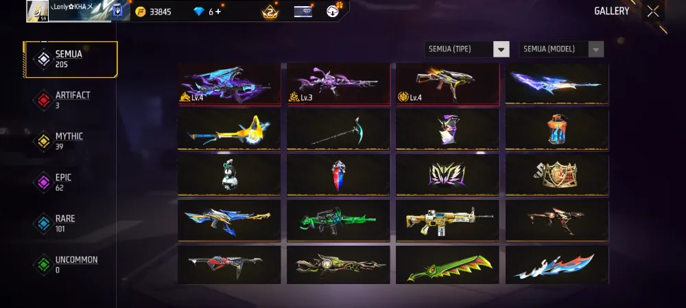 Evo gun AKA-46 + Evo gun An-49 + Evo gun UMP49 (login google - bind kosong)