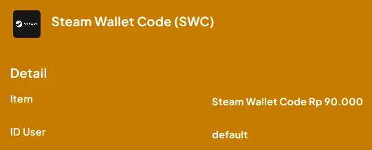 Steam Gift Card 90.000