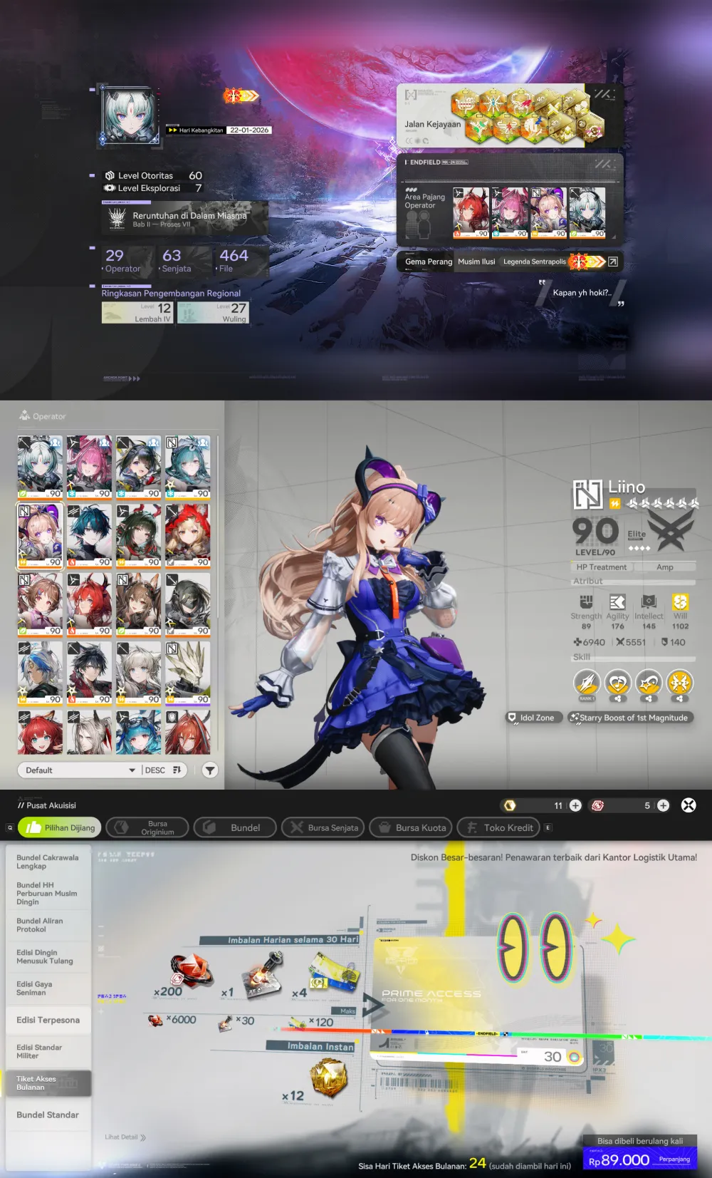 Liino P3+Laevatain P2+Yvonne P2 | Asia Lv60 Endgame | 9 Limit 8 Sign