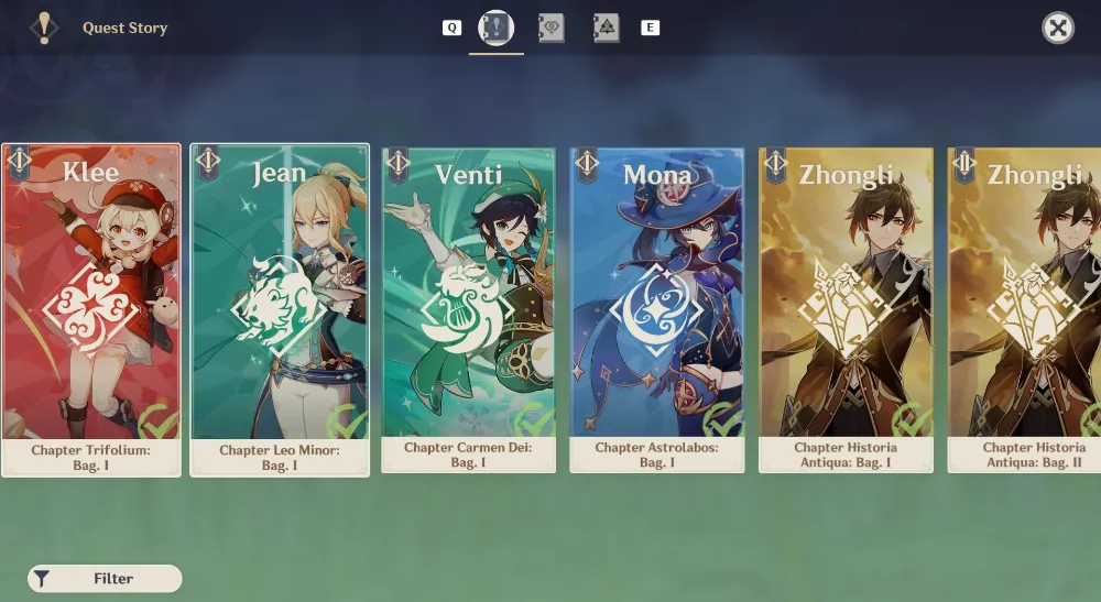 Story Quest Character