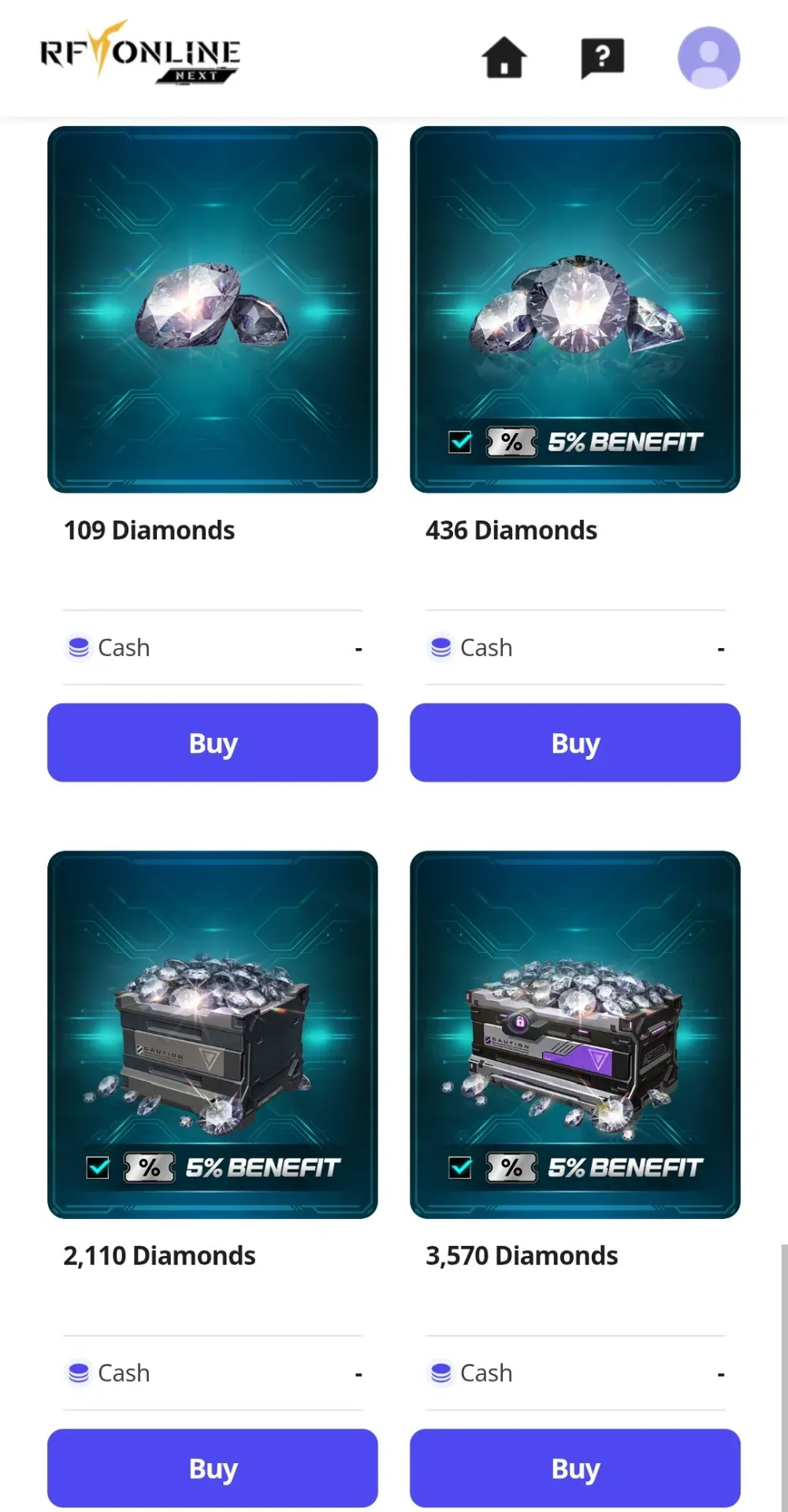 Top Up Diamonds