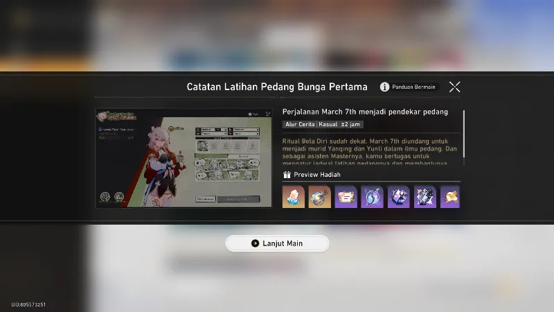 Catatan latihan pedang pertama