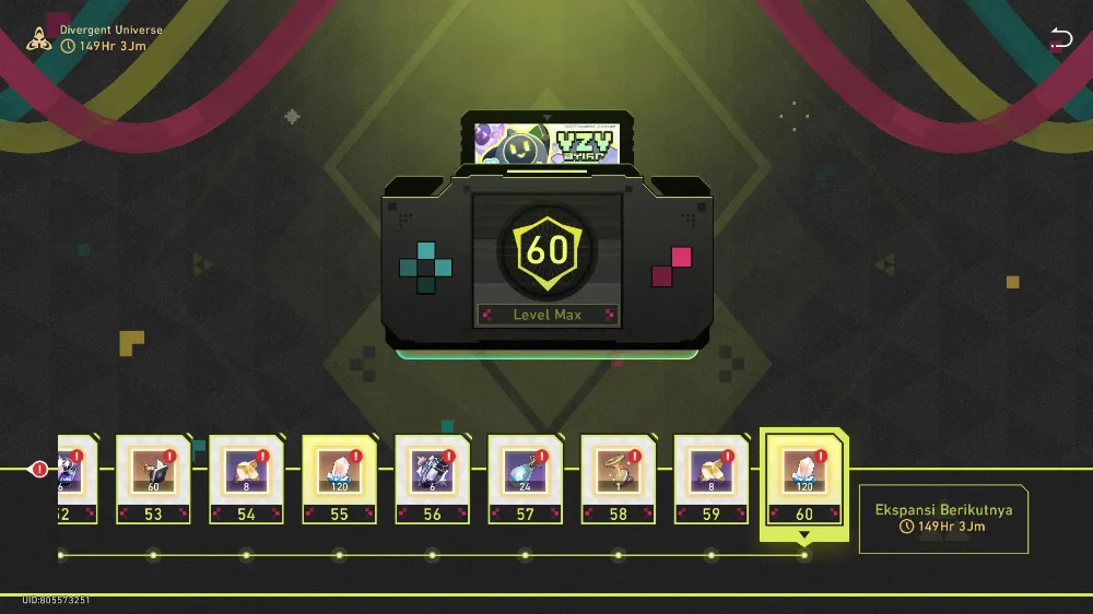 Divergent Universe full reward max level 120
