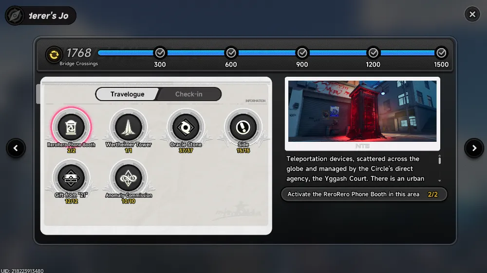All explore bridge crossing (sudah include all side quest, all oracle, all anomali)