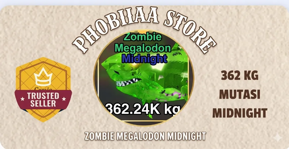 Zombie Megalodon Mutasi Midnight