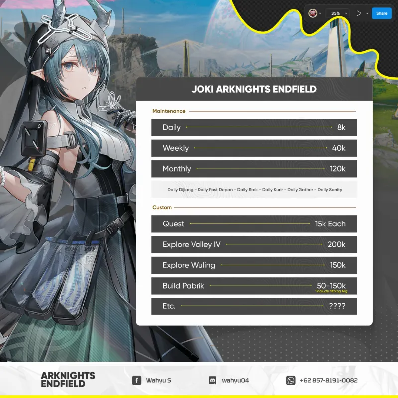 MONTHLY MAINTENANCE | ENDFIELD