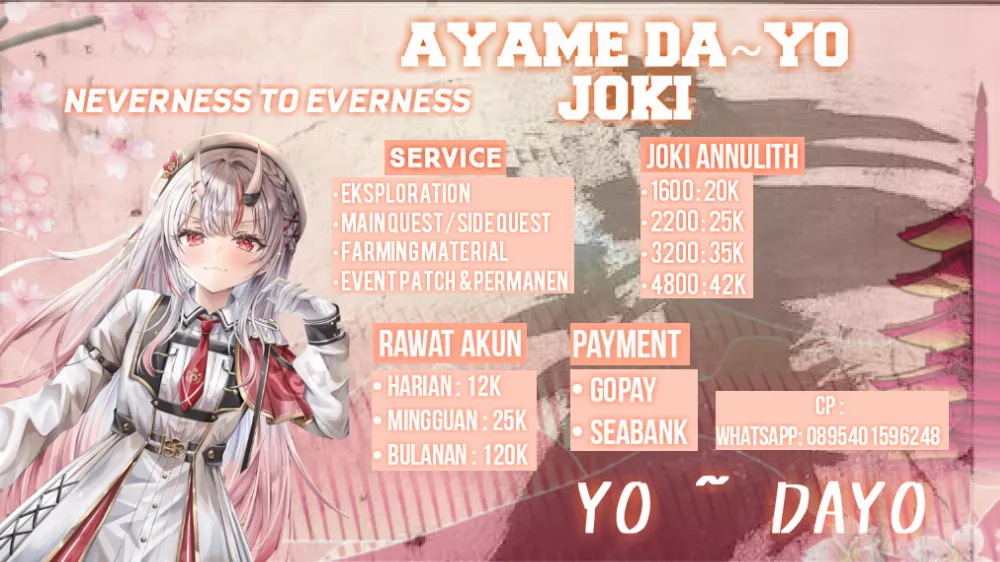 JASA JOKI NEVERNESS TO EVERNESS