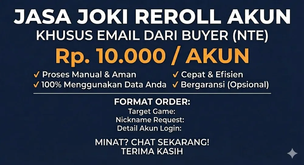 ​[OPEN JOKI REROLL NTE - UNLOCK GACHA FEATURE ONLY!] 🚀