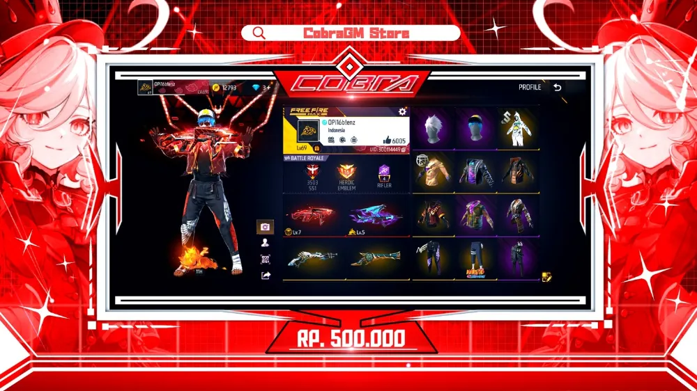 Akun Free Fire Vault 460 | Evo 2 Max 1 | Angel | Yinyang | Cluber | Kakashi | Bunny | Sg Lumut