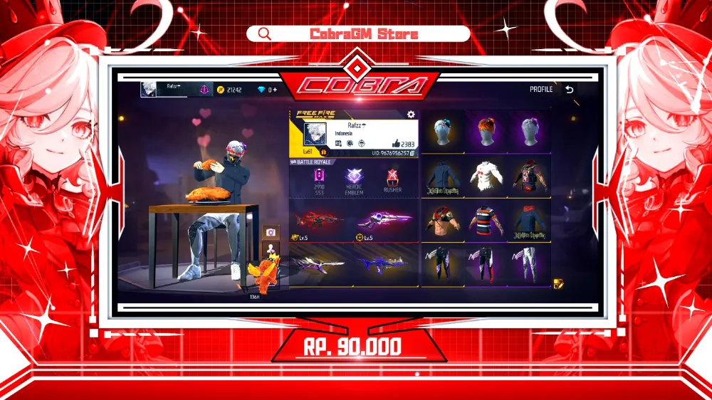 Akun Free Fire Vault 145 | Evo 2 | Angel | Megumi | Yuji | Kakashi | Sg Evo