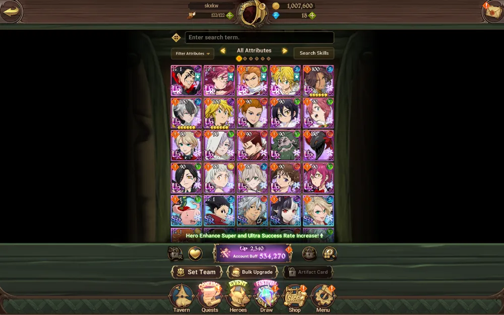 global 4ur meliodas arthur dkopressor gowther + return buff