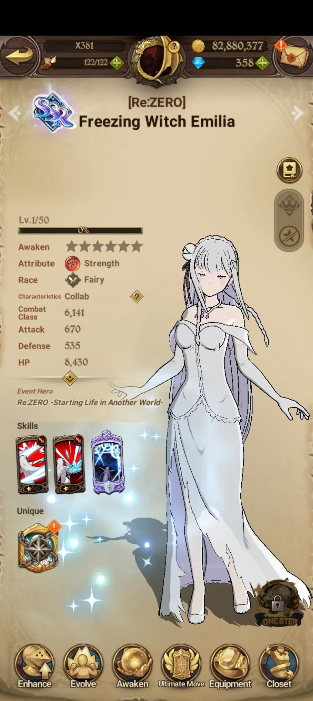 X381 Starter Global 💎480+ ( Re:Zero )