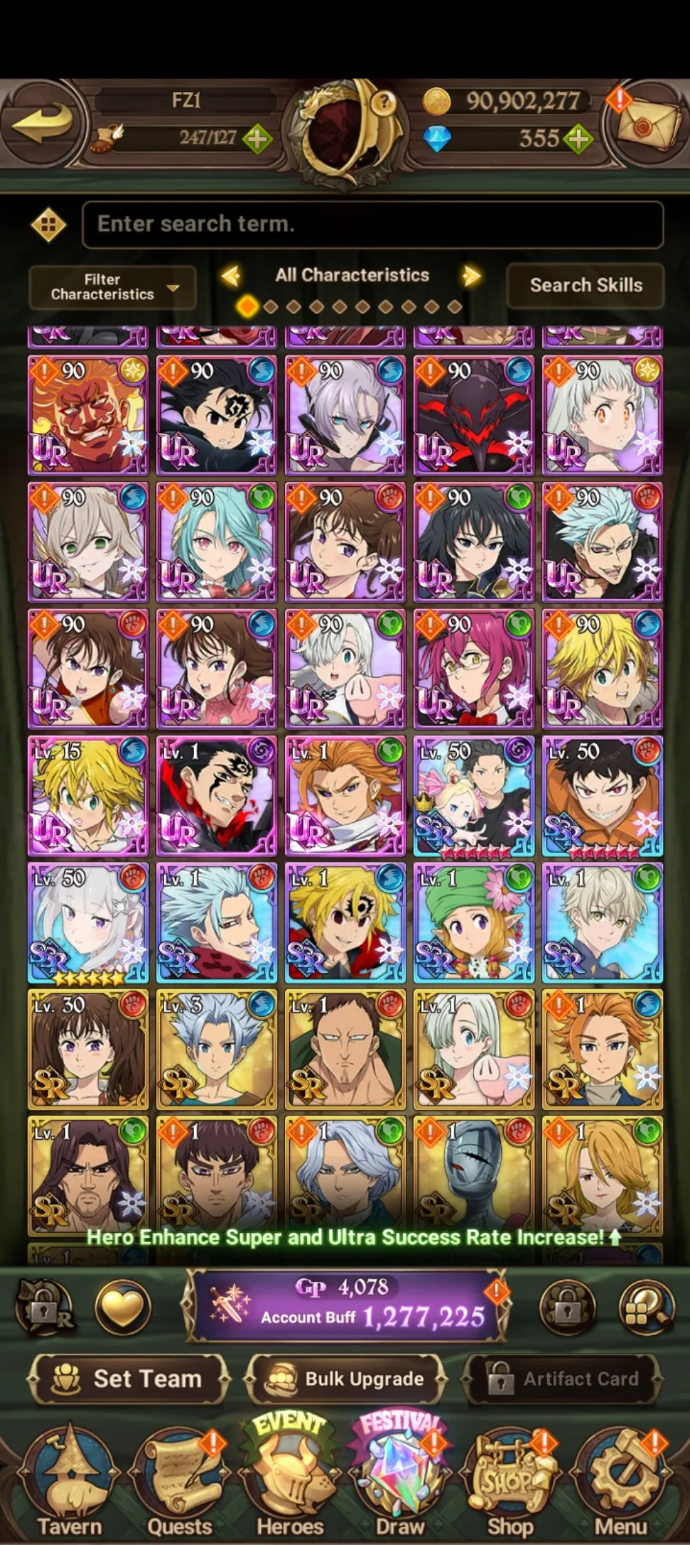 FZ1 Starter Asia 💎350+ ( ReZero Fireforce )