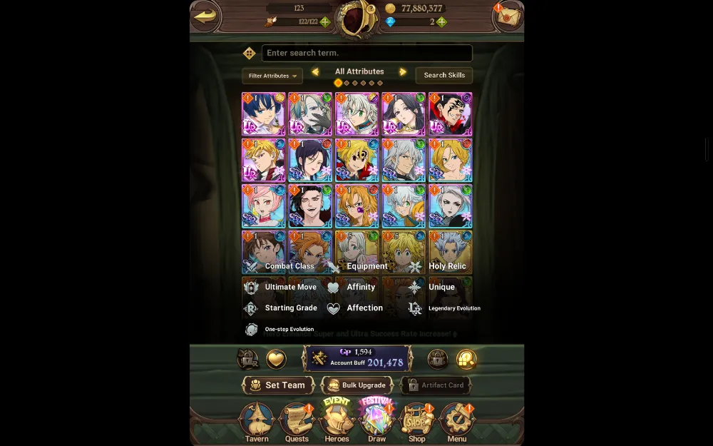 asia 6ur Gawain Tristan Lancelot Salos Skuld DKZeldris