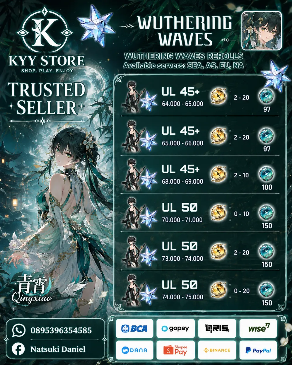 77.000 Astrites + 100-150x LT + 15-20x RT | SEA + Newbie Banner