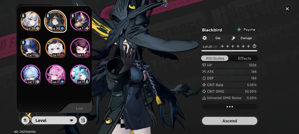 [ SEA PraRegist Account ] Starter lv3 - Blackbird A1 + Glider