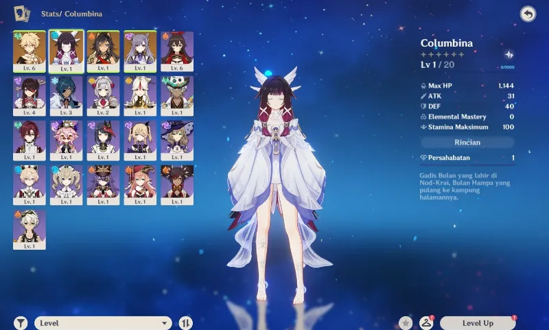 Starter Columbina + Dehya + Keqing