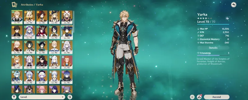 56 Character 5 Star + 20 Weapon 5 Star