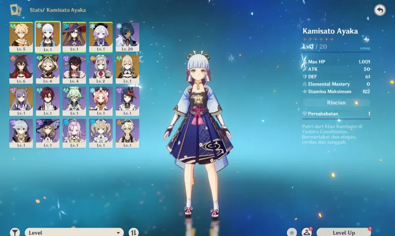 Starter Kamisatto Ayaka + Mona + Qiqi + Jean + Keqing