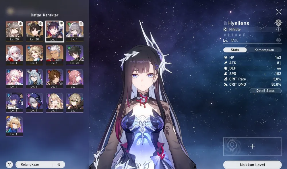 Starter Hysilens Dan Heng PT Bronya Clara Yanqing Archer