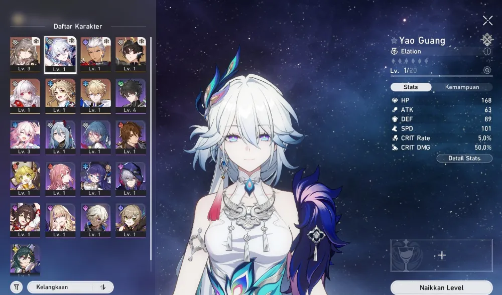 Starter Yao Guang Archer Dan Heng PT Clara Yanqing Gepard