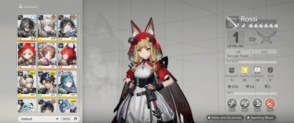 Starter Rossi + Laevatain + Ardelia + 2 B6 Weapon