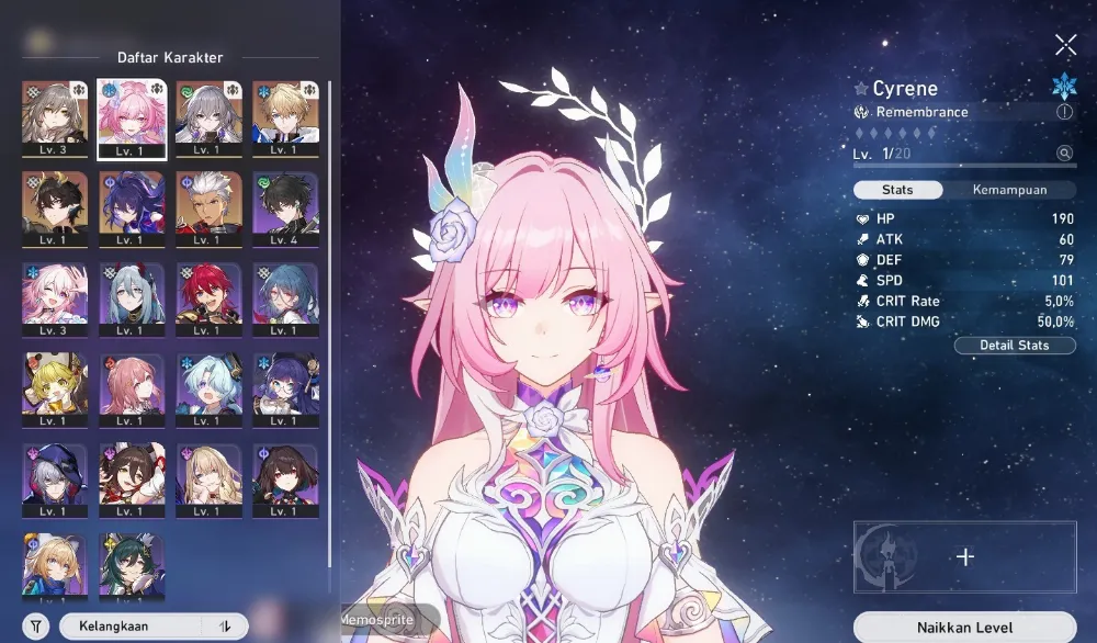 Starter Cyrene Bronya Gepard Dan Heng PT Seele
