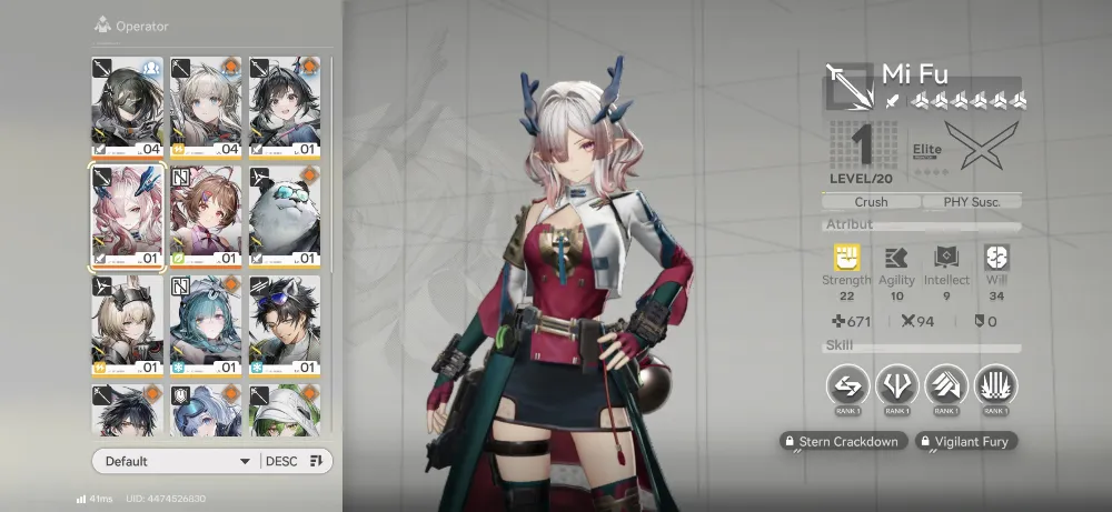 Starter Mi Fu + Ardelia + 4 B6 Weapon