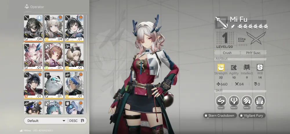 Starter Mi Fu + Ardelia + 3 B6 Weapon