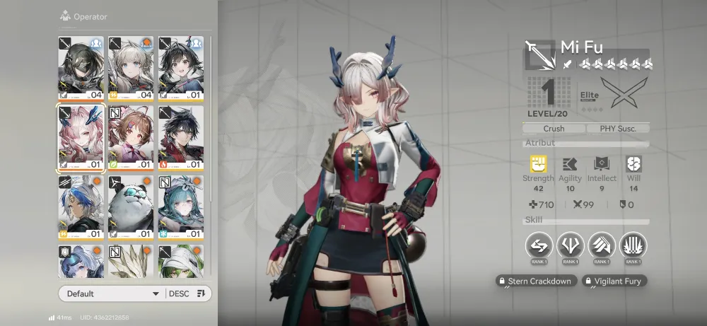 Starter Mi Fu + Ardelia + 4 B6 Weapon