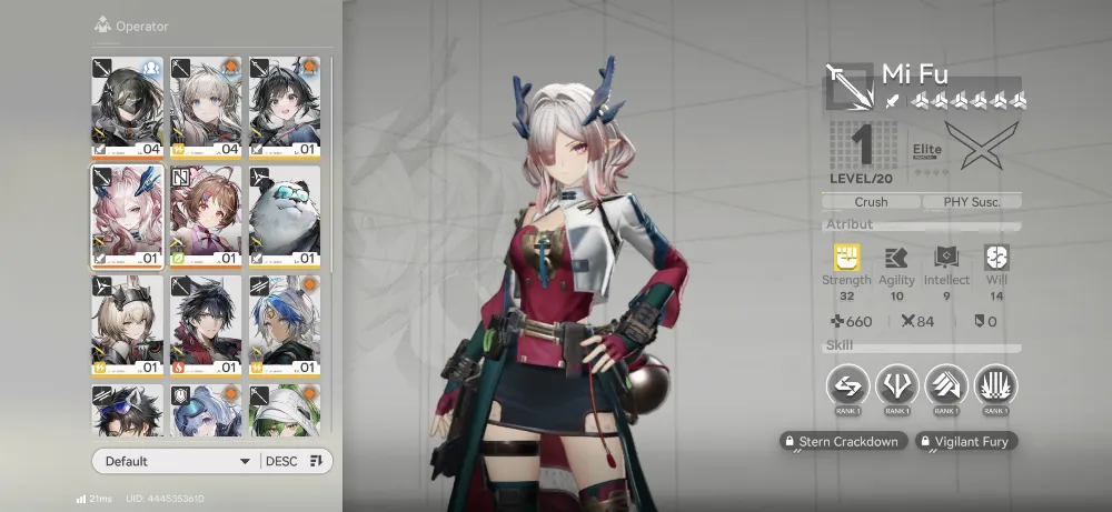 Starter Mi Fu + Ardelia P1 + 3 B6 Weapon