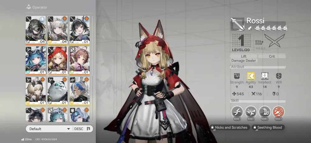 Starter Rossi Sign + Last Rite + Ardelia + 2 B6 Weapon