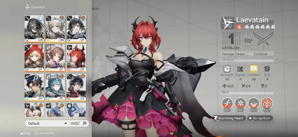 Starter Rossi Sign + Laevatain + Ardelia + 2 B6 Weapon