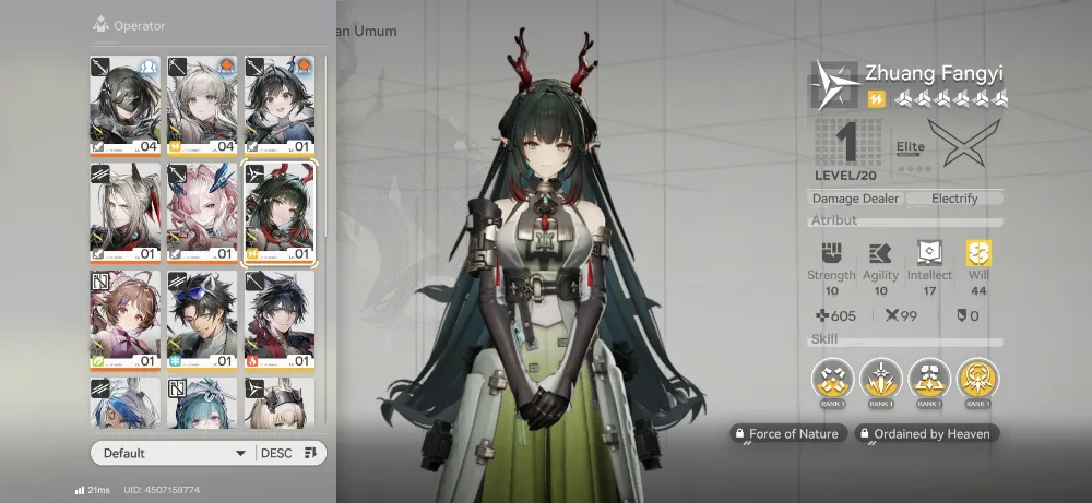 Starter Zhuang Fangyi + Mi Fu + Pogranichnik + Ardelia + 6 B6 Weapon