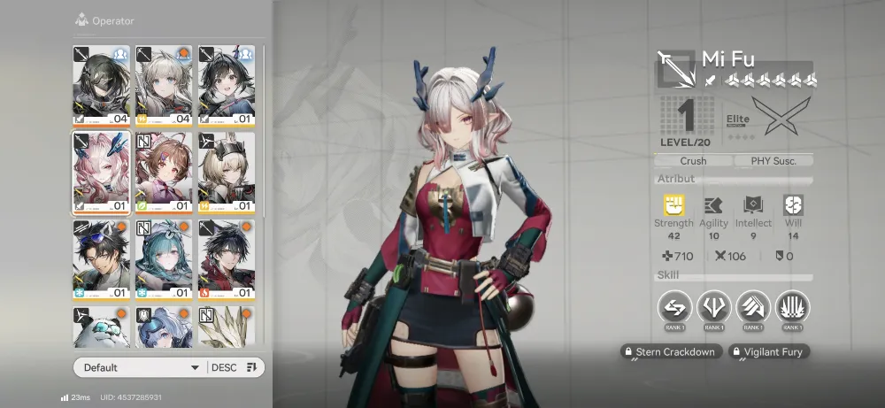 Starter Mi Fu Sign + Ardelia P1 + 2 B6 Weapon