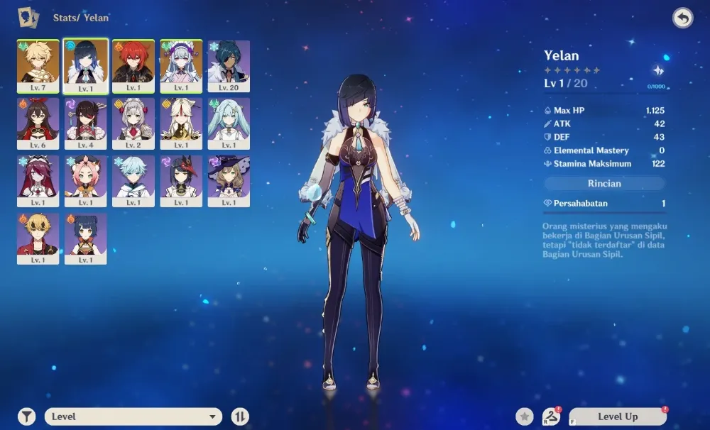 Starter Yelan Diluc Mizuki
