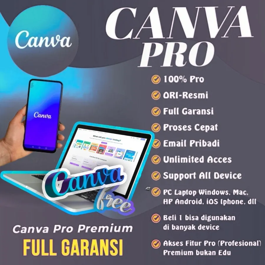 CANVA PRO 1 BULAN (INVITE EMAIL PRIBADI)
