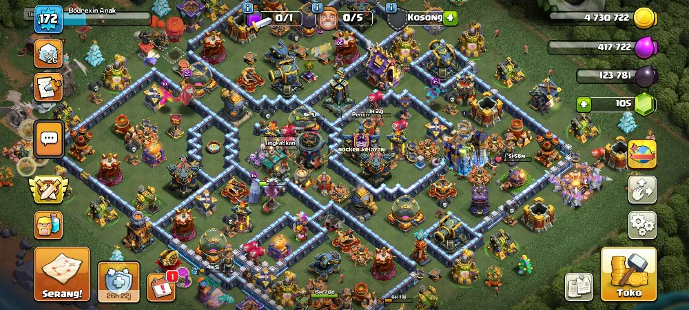 COC TH18 semi max, troop siap tempur