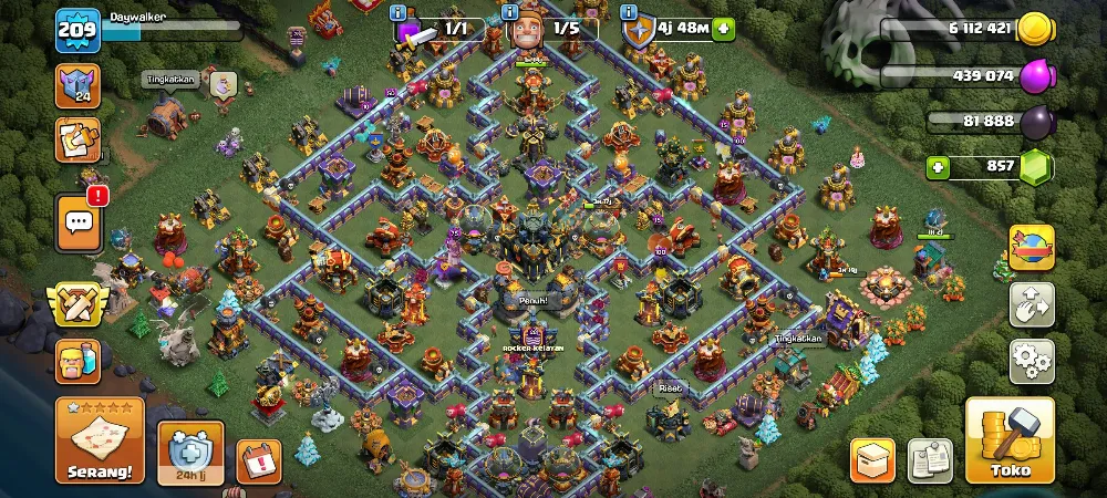 COC th 17, Hero tua, troops GG